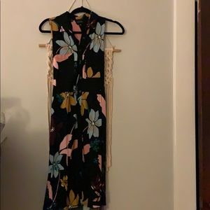 Who What Wear mod floral button up dress